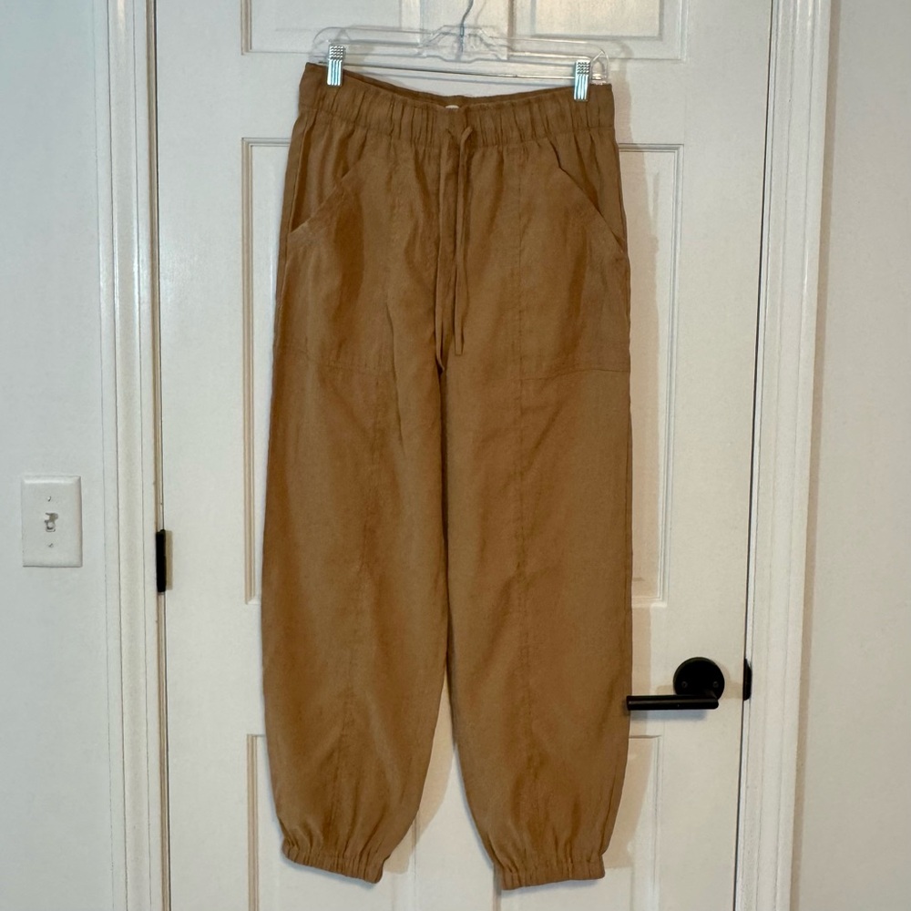 Abercrombie & Fitch | Lightweight Drawstring Joggers, Light Brown, Size MS - EUC